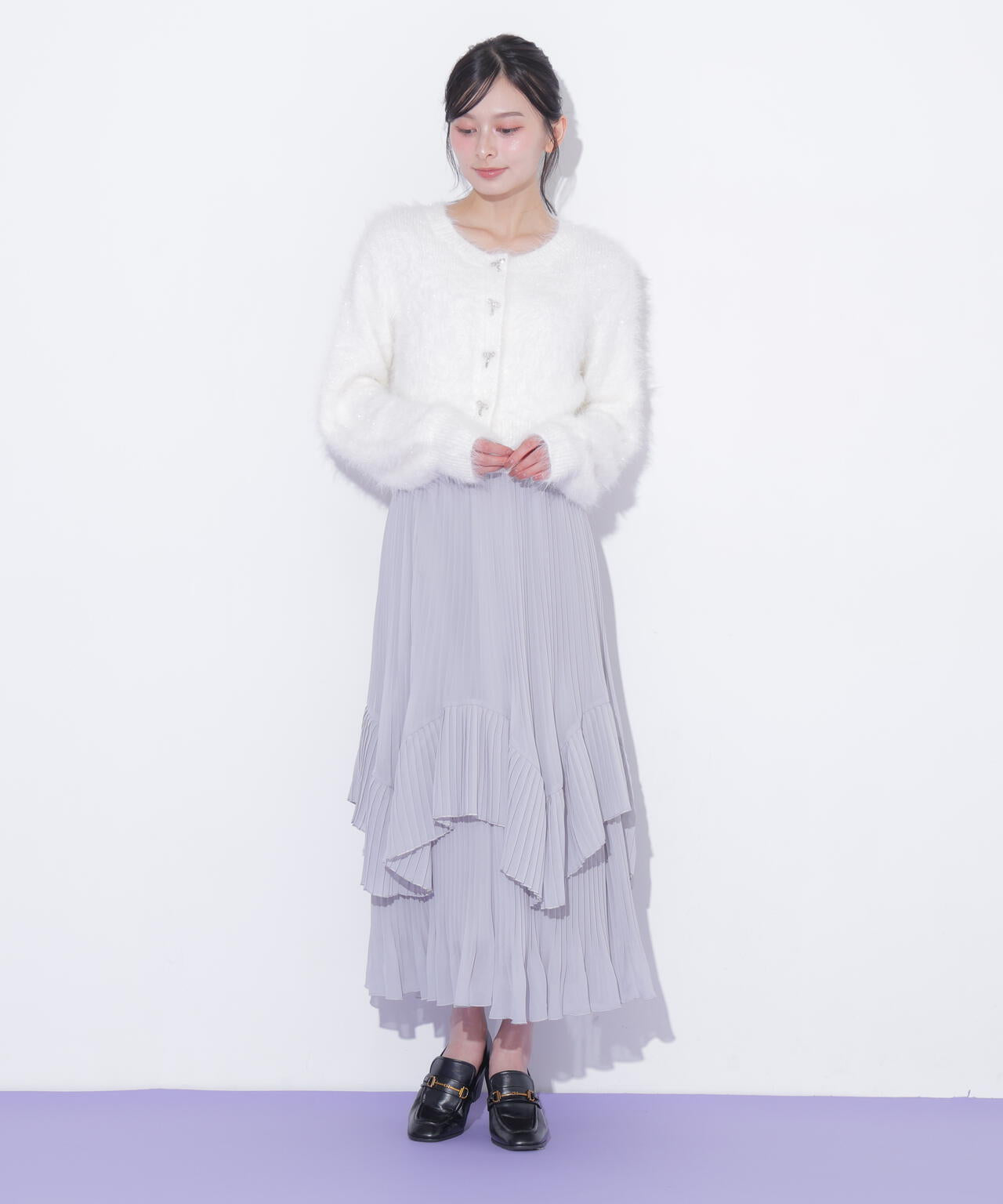 ランダムプリーツシアースカート