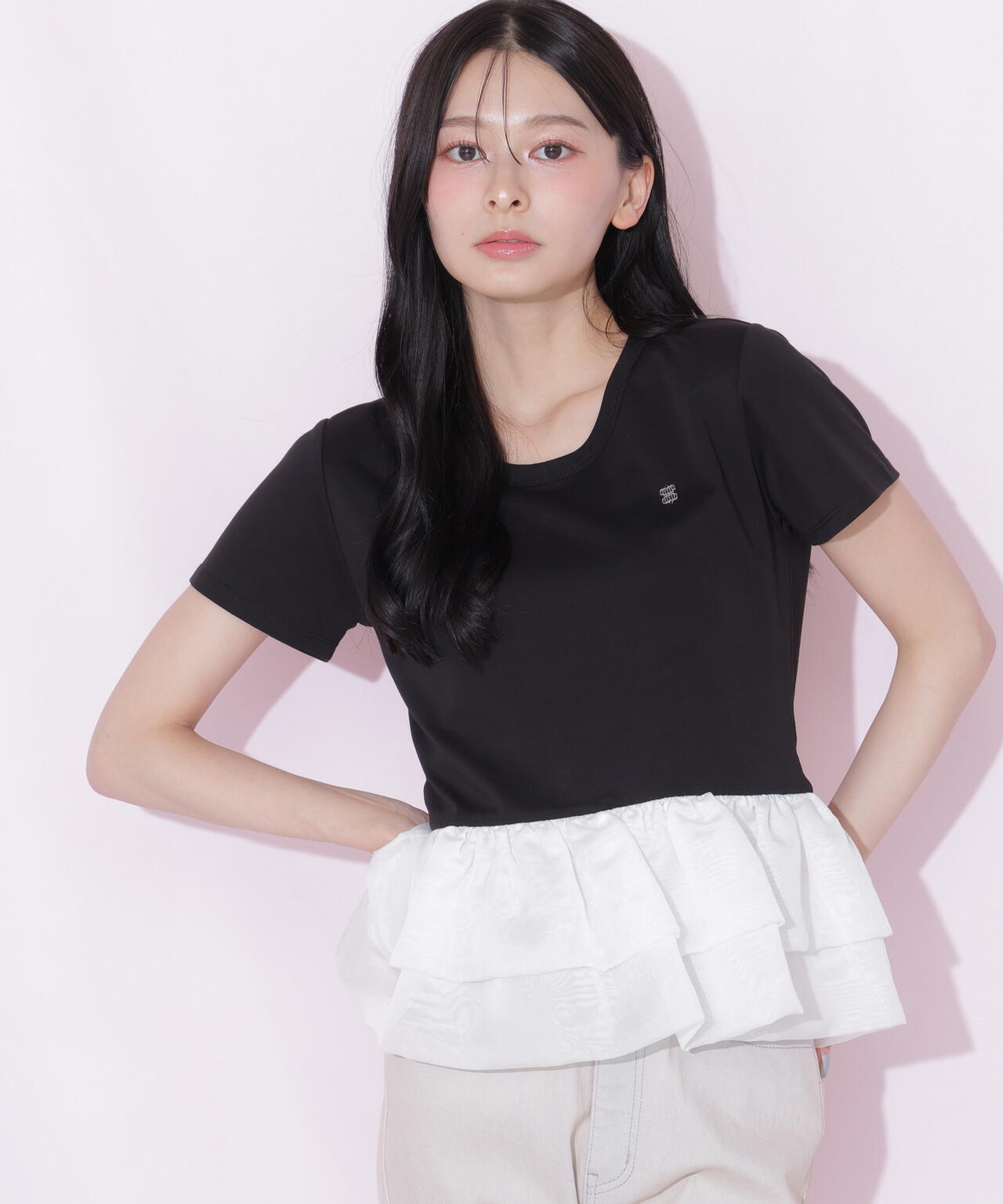 裾バルーンTシャツ