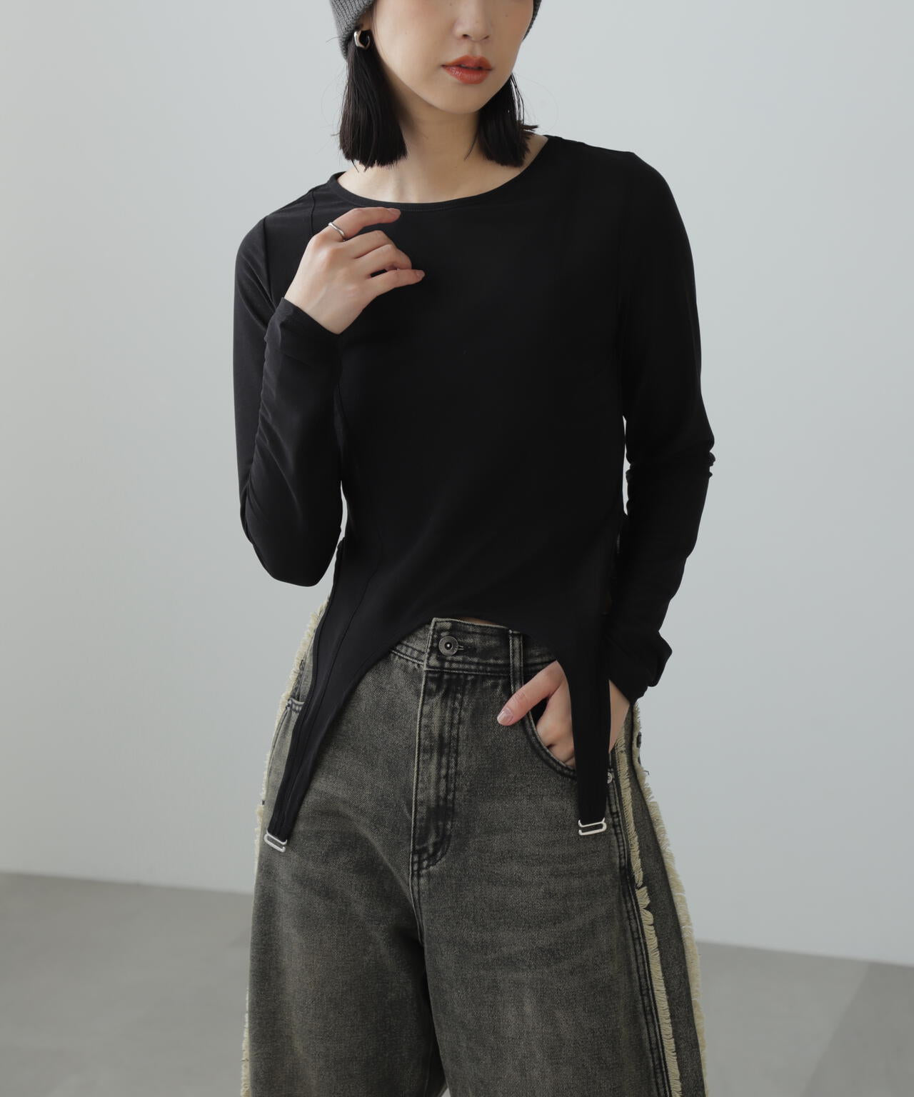 ［FB限定］シアーガーターカットソー
