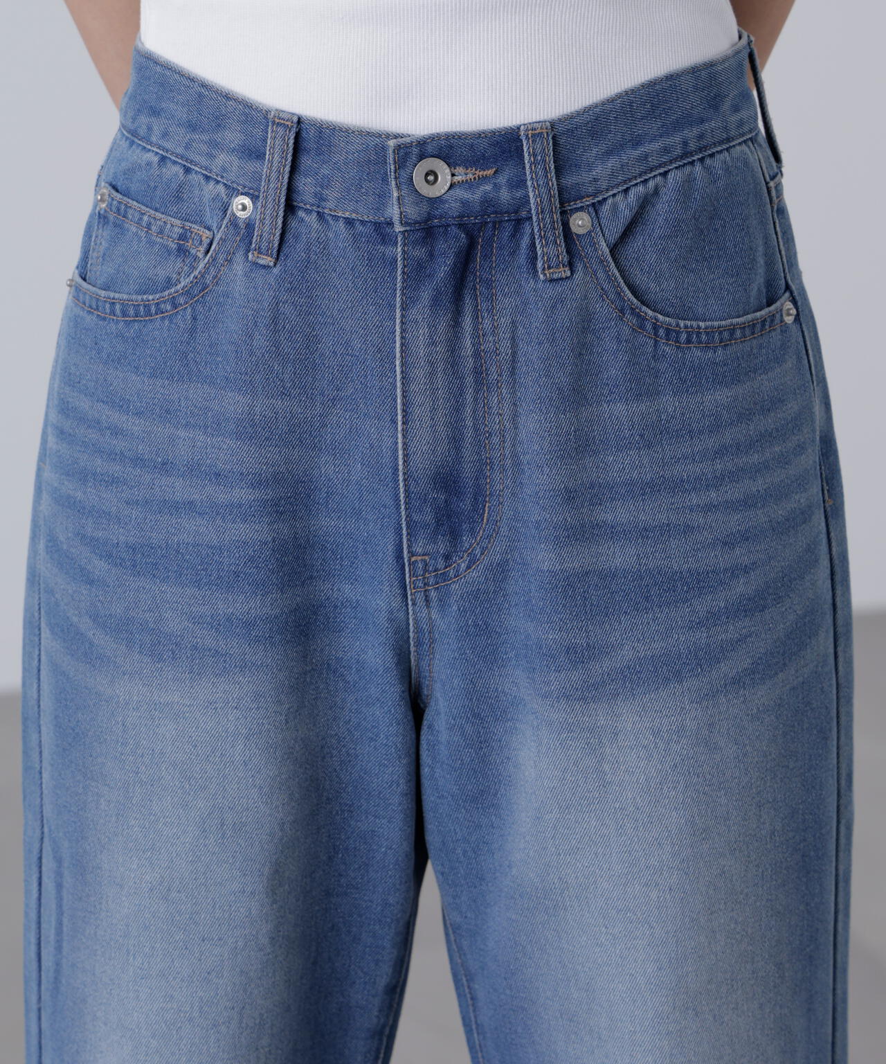 【一部追加生産予約】【4サイズ展開XS-L】ストレートデニムパンツ【低身長サイズ有】