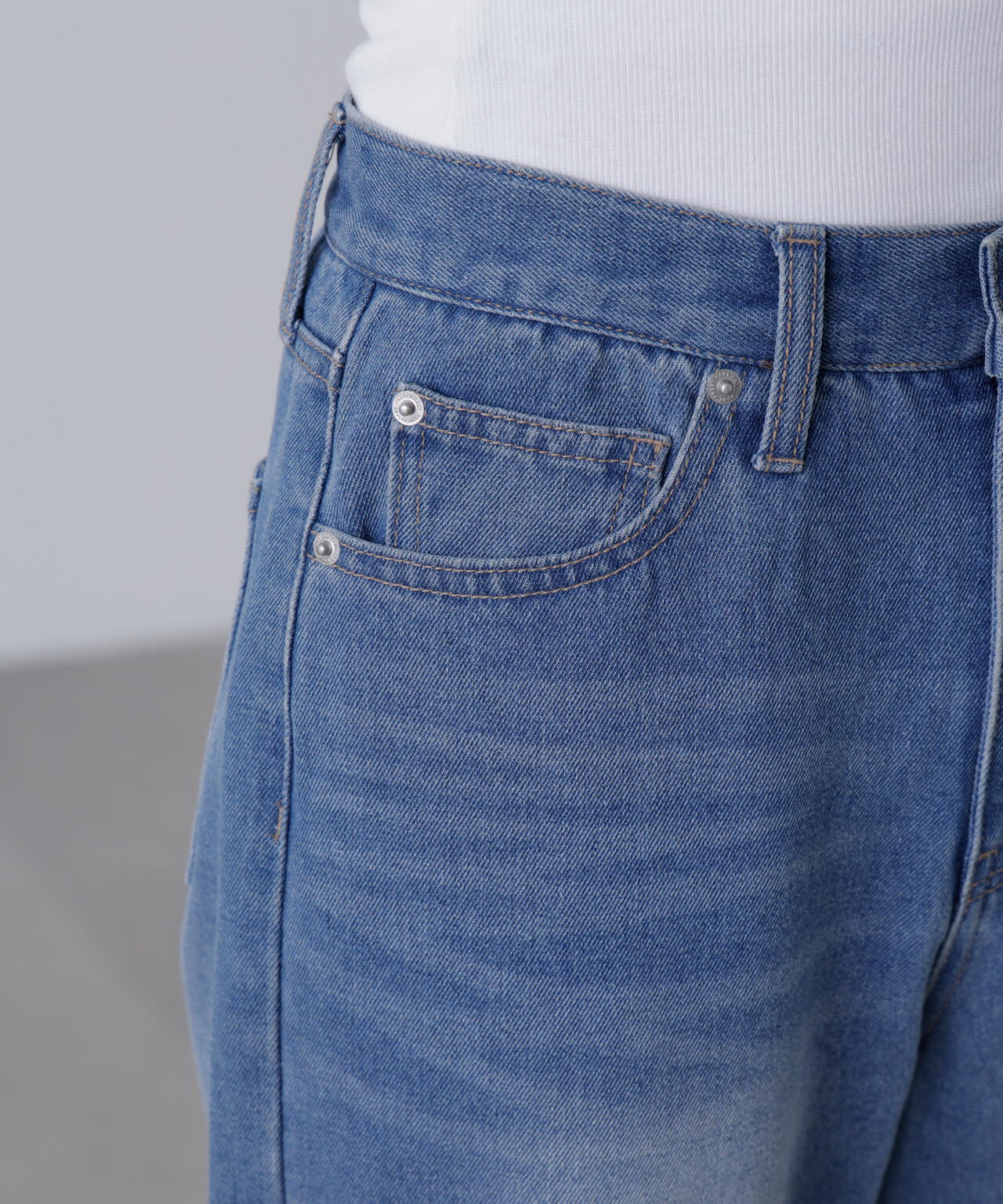 【一部追加生産予約】【4サイズ展開XS-L】ストレートデニムパンツ【低身長サイズ有】