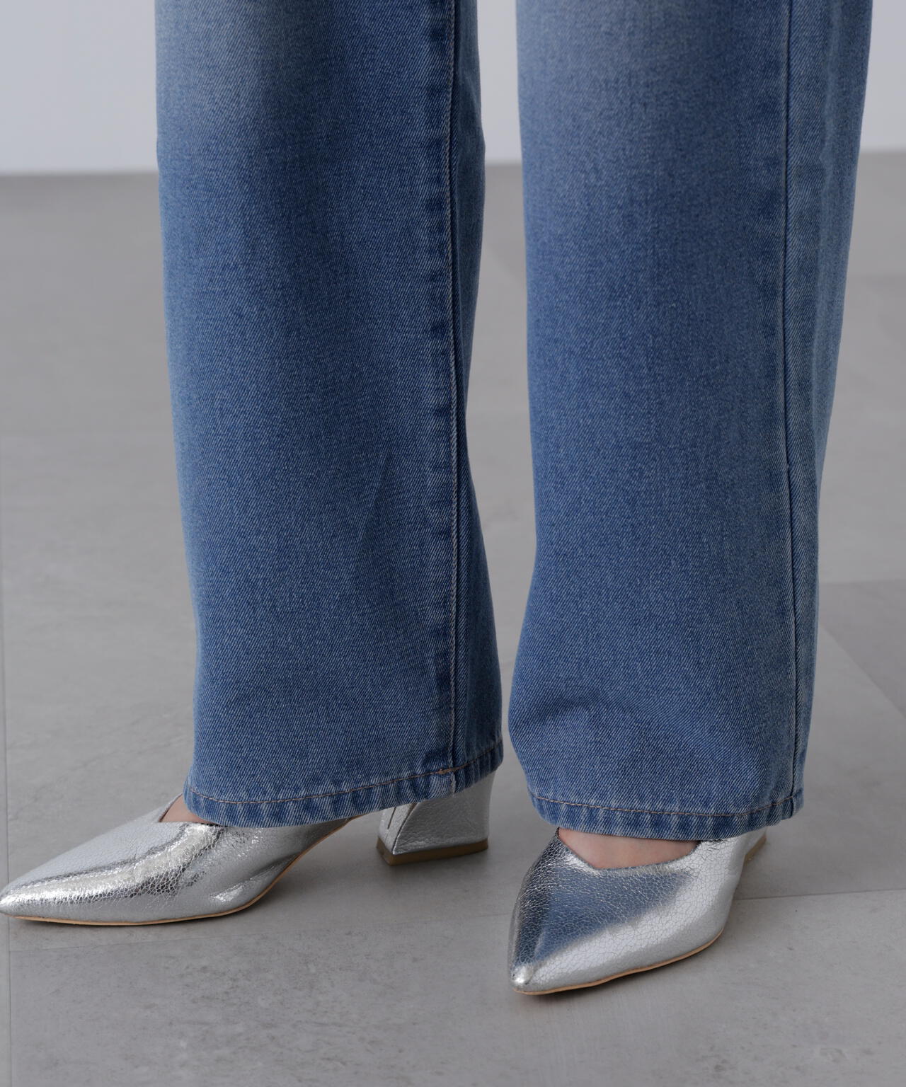 【一部追加生産予約】【4サイズ展開XS-L】ストレートデニムパンツ【低身長サイズ有】