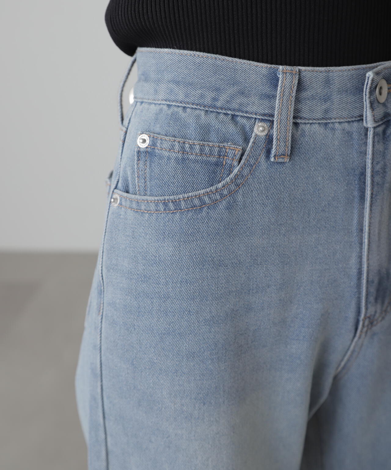 【一部追加生産予約】【4サイズ展開XS-L】ストレートデニムパンツ【低身長サイズ有】