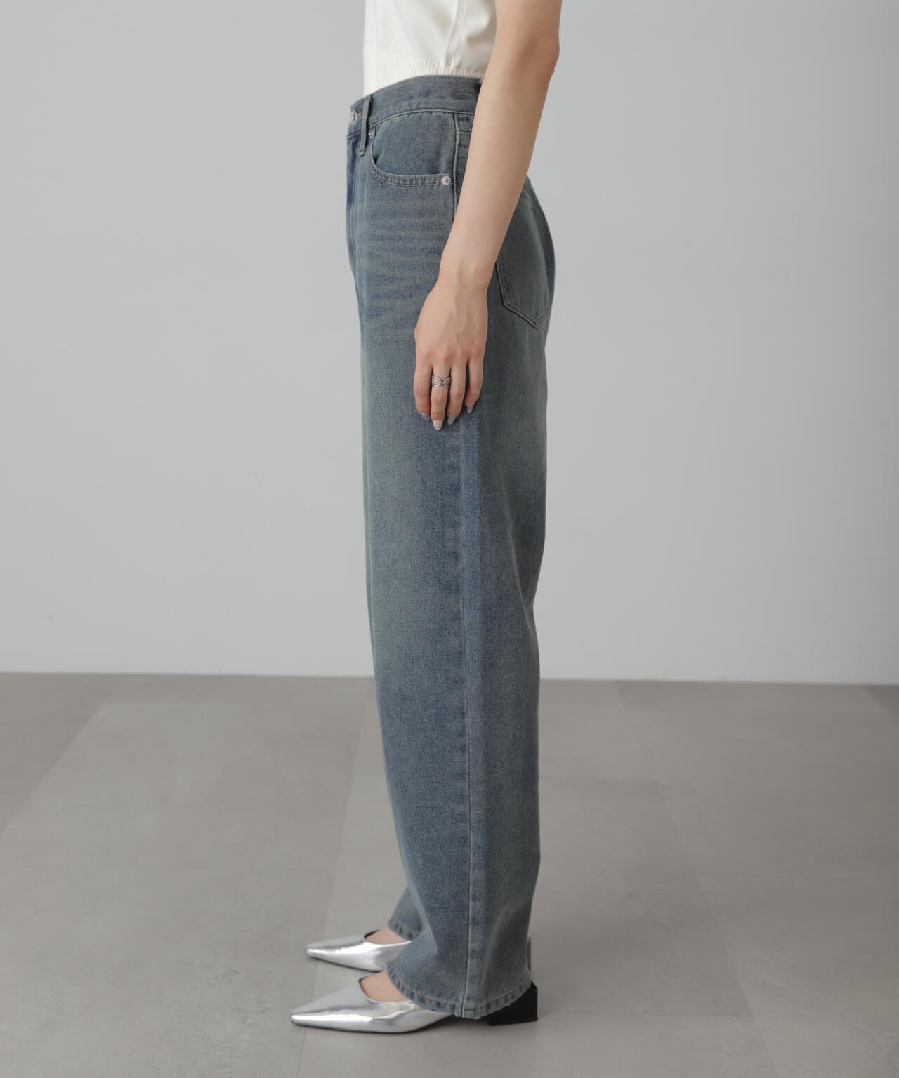 【一部追加生産予約】【4サイズ展開XS-L】ストレートデニムパンツ【低身長サイズ有】