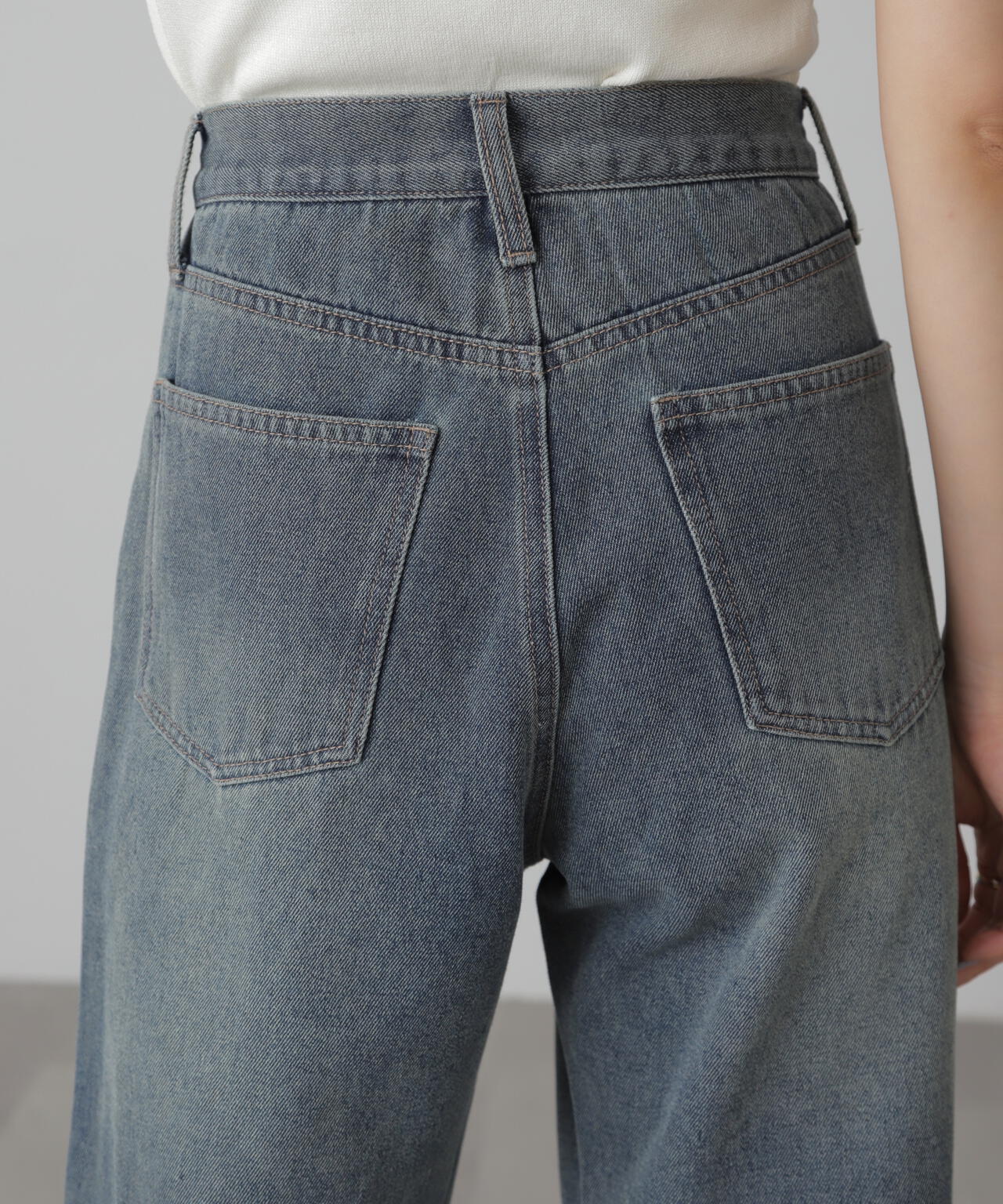【一部追加生産予約】【4サイズ展開XS-L】ストレートデニムパンツ【低身長サイズ有】