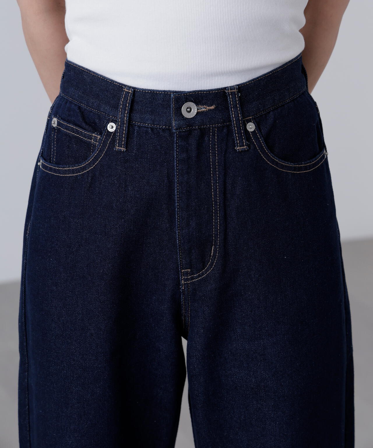 【一部追加生産予約】【4サイズ展開XS-L】ストレートデニムパンツ【低身長サイズ有】
