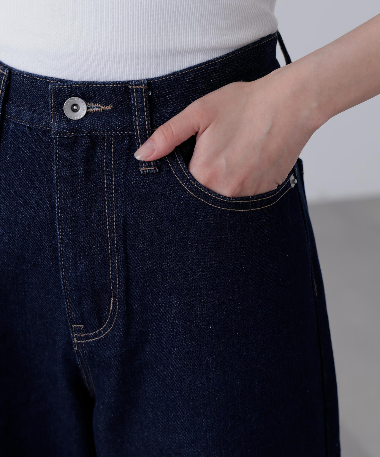 【一部追加生産予約】【4サイズ展開XS-L】ストレートデニムパンツ【低身長サイズ有】