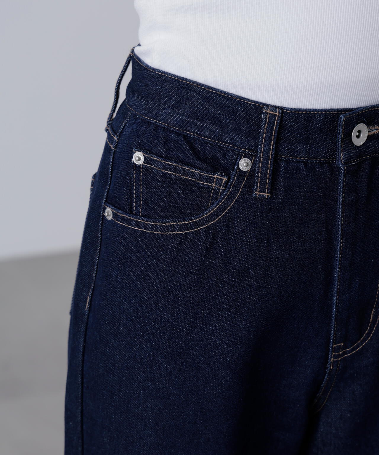 【一部追加生産予約】【4サイズ展開XS-L】ストレートデニムパンツ【低身長サイズ有】