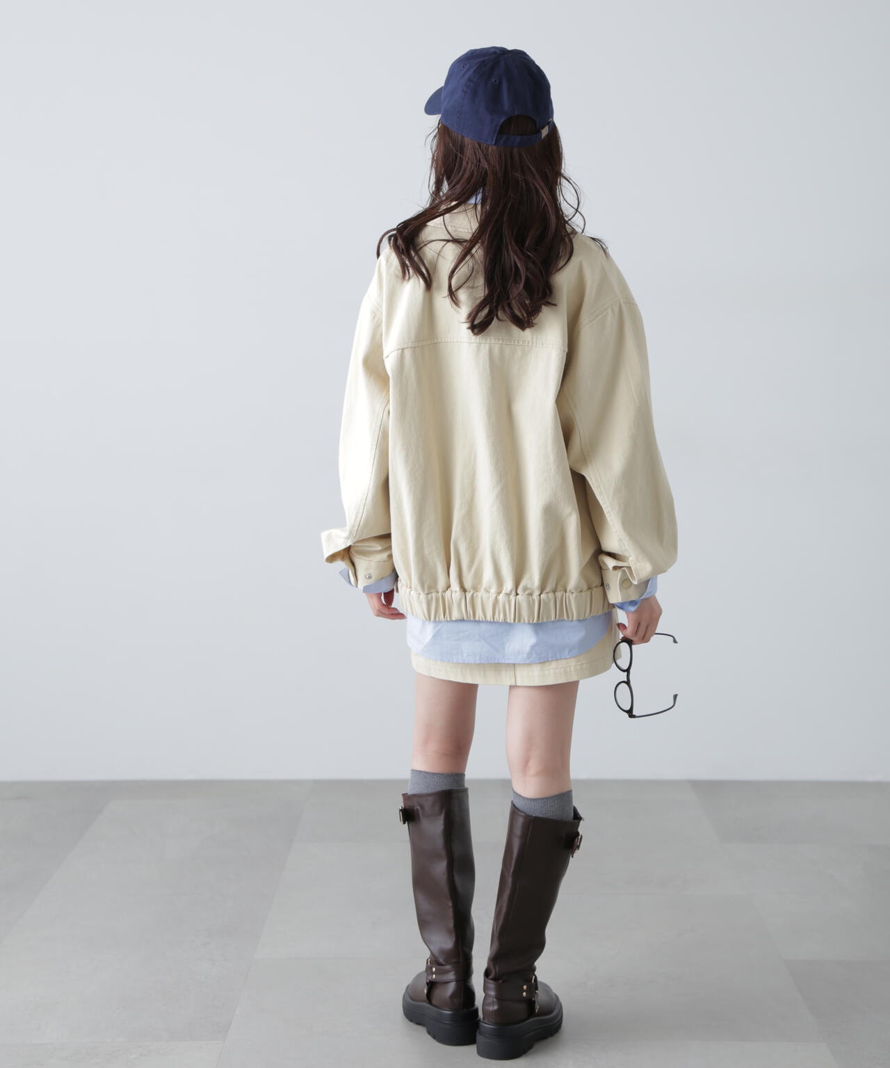 〈セットアップ対応〉ウォッシュドミニスカート