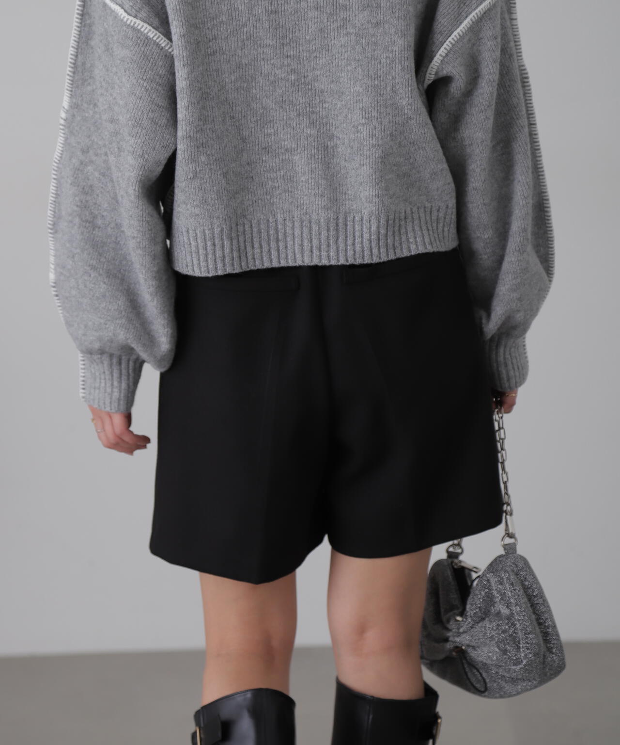 【3サイズ展開XS-M】タックショートパンツ【低身長サイズ有】
