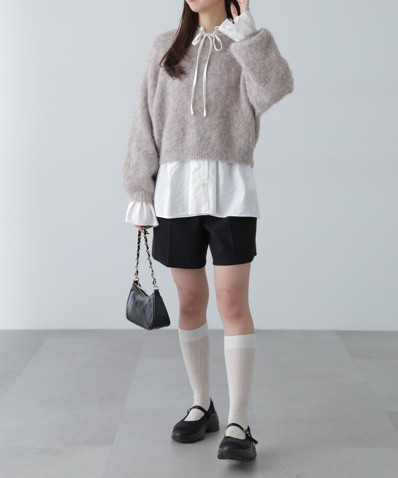 【3サイズ展開XS-M】タックショートパンツ【低身長サイズ有】
