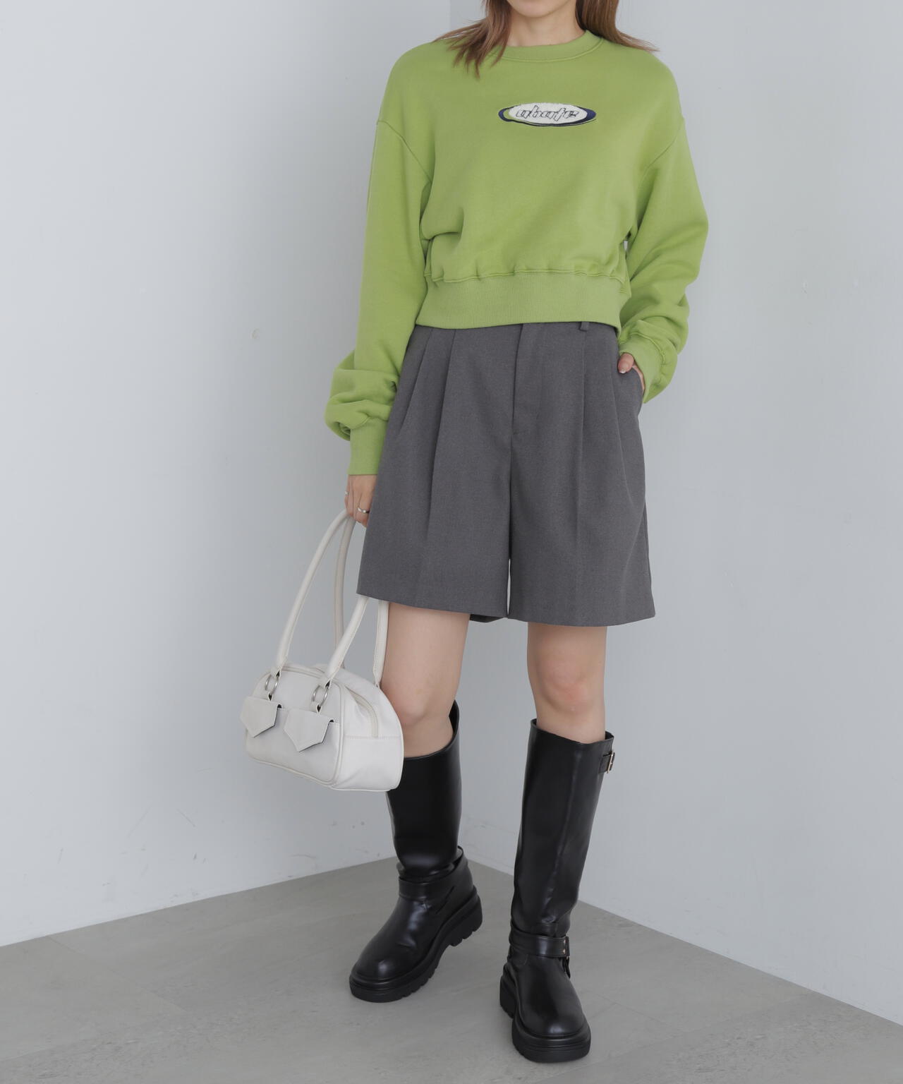 【3サイズ展開XS-M】タックショートパンツ【低身長サイズ有】