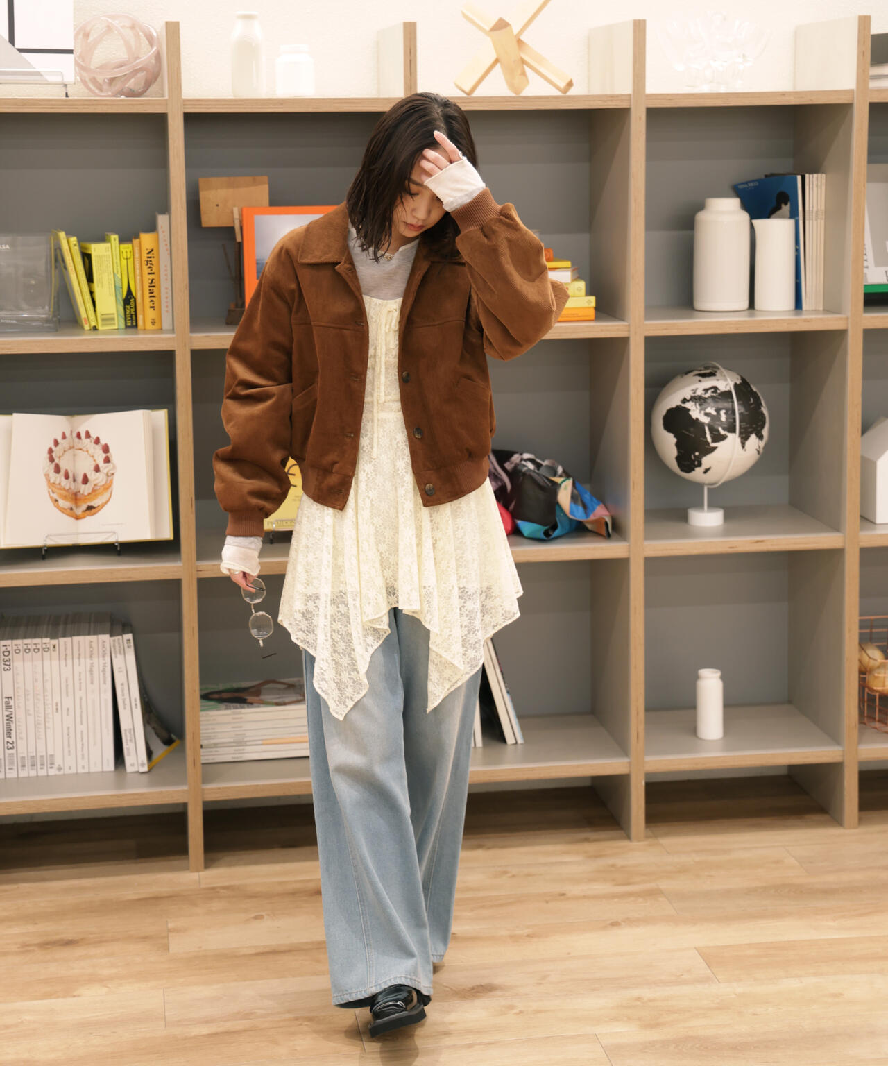コーデュロイ中綿ブルゾン