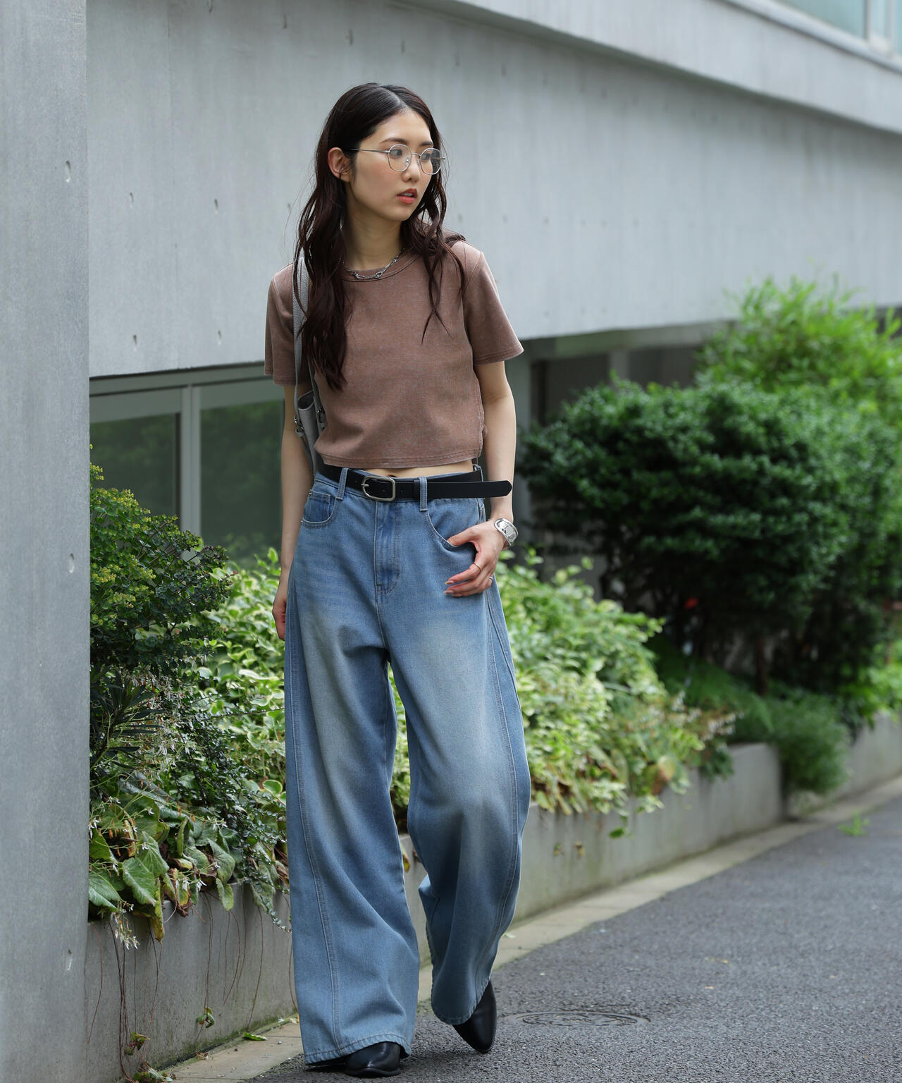 ヴィンテージ加工サイドベルトT