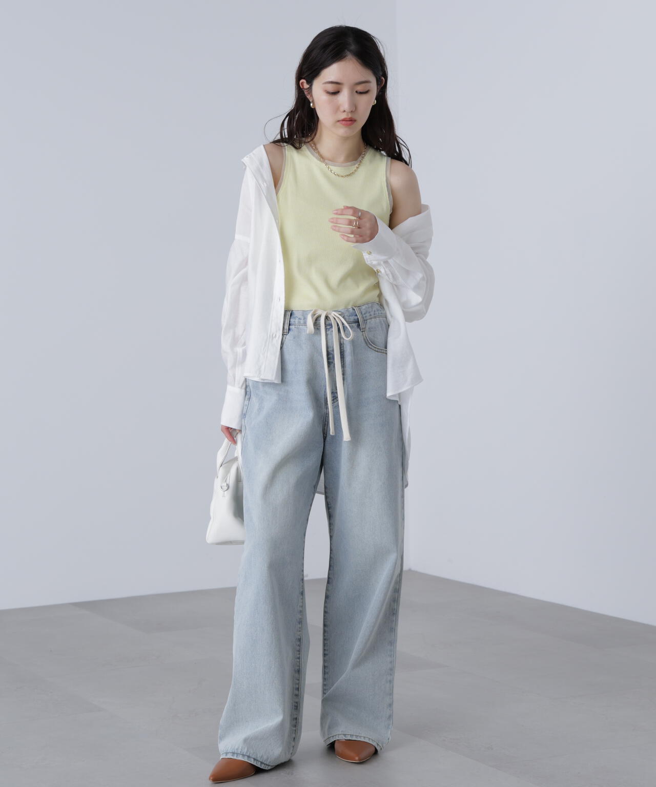 ［MFM］カップ付アメスリチュールラメタンク