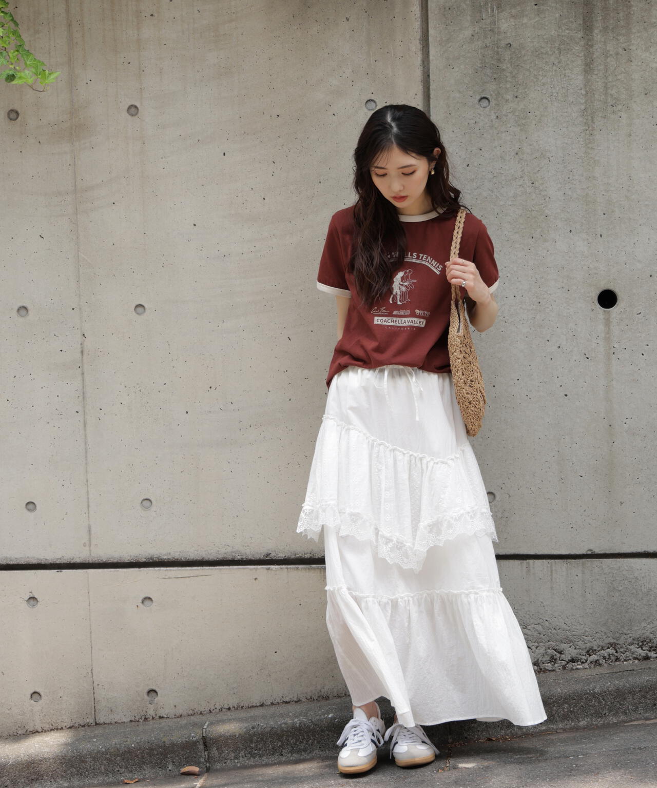 レトロスポーツプリントTシャツ