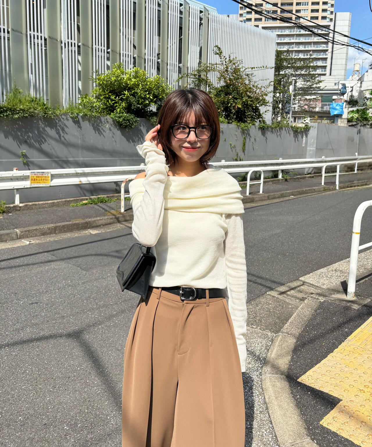 【RIO企画】袖口ボタンオフショルニット〈MFM〉