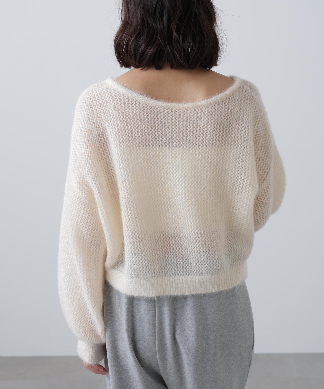 前後2WAYドロストショート丈ニット