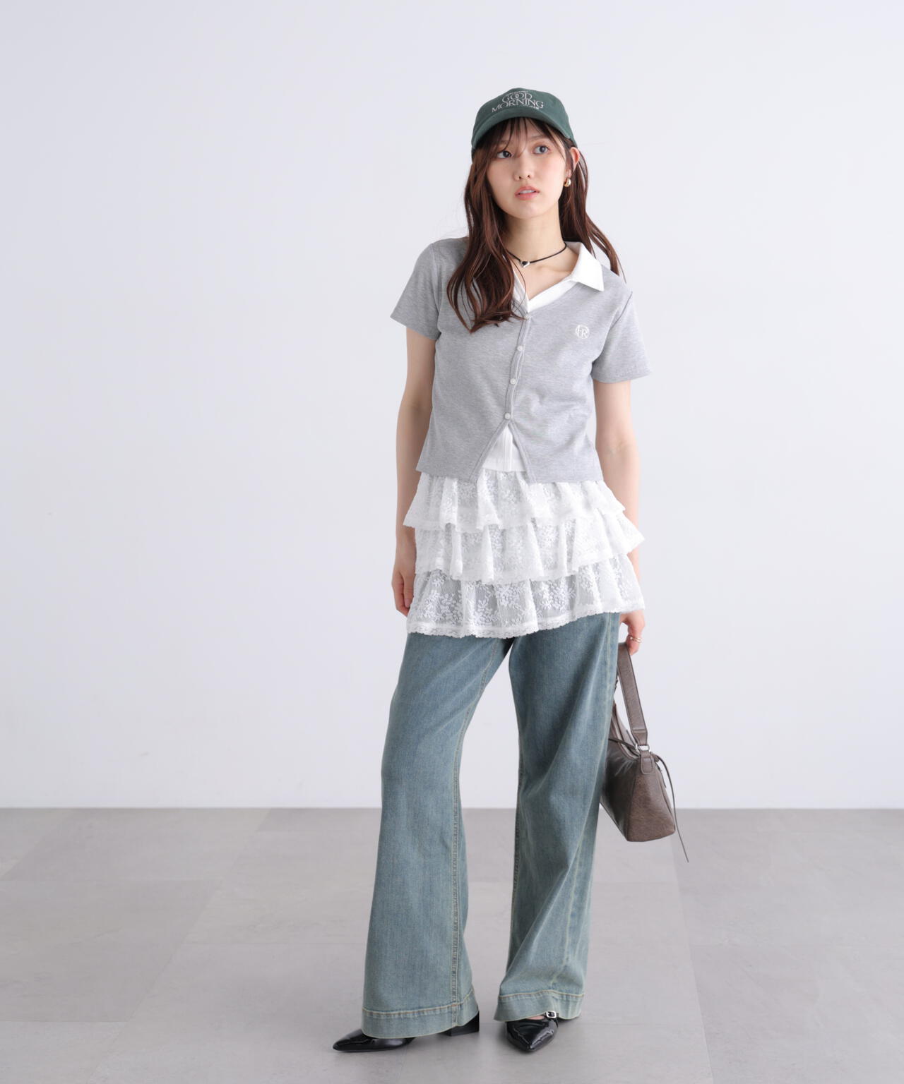 ティアードフリル2wayビスチェ