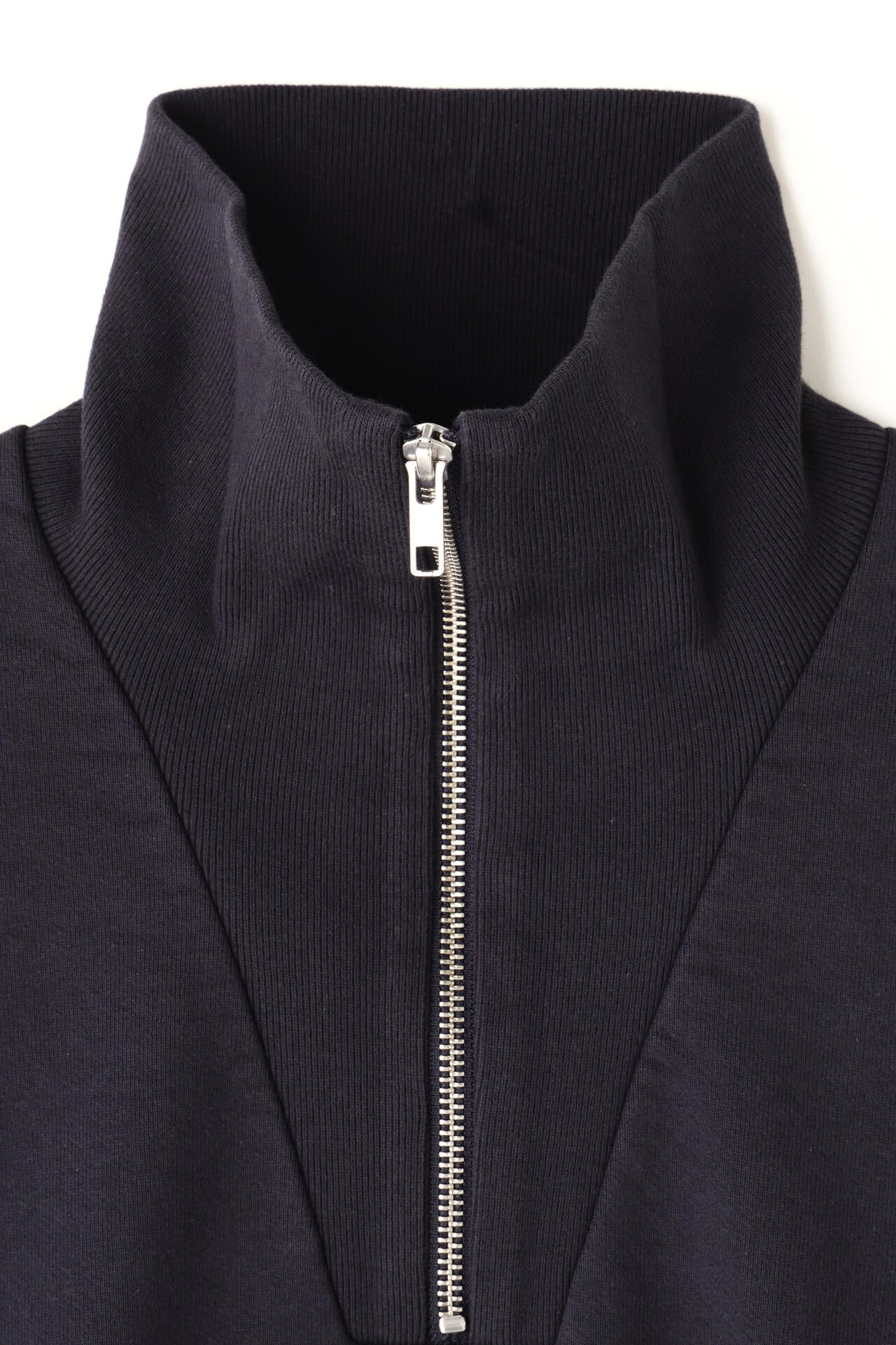 Ｙ / ORGANIC COTTON BLEND HEAVY WEIGHT FLEECE HALF ZIP