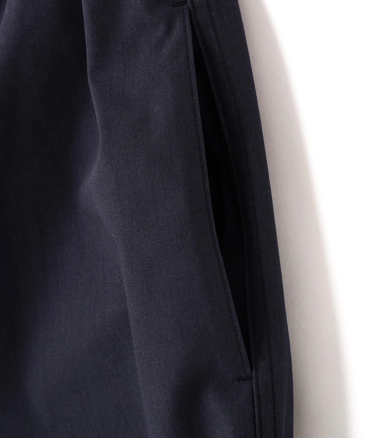 Y / ORGANIC COTTON RECYCLE POLYESTER TWILL EASY TROUSERS