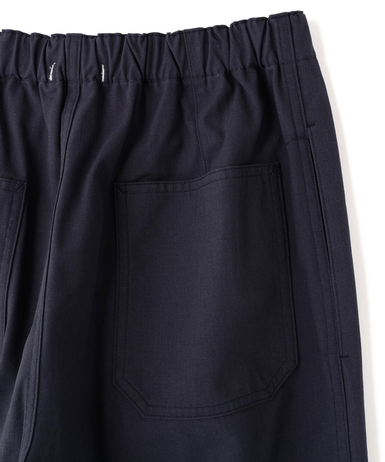 Y / ORGANIC COTTON RECYCLE POLYESTER TWILL EASY TROUSERS