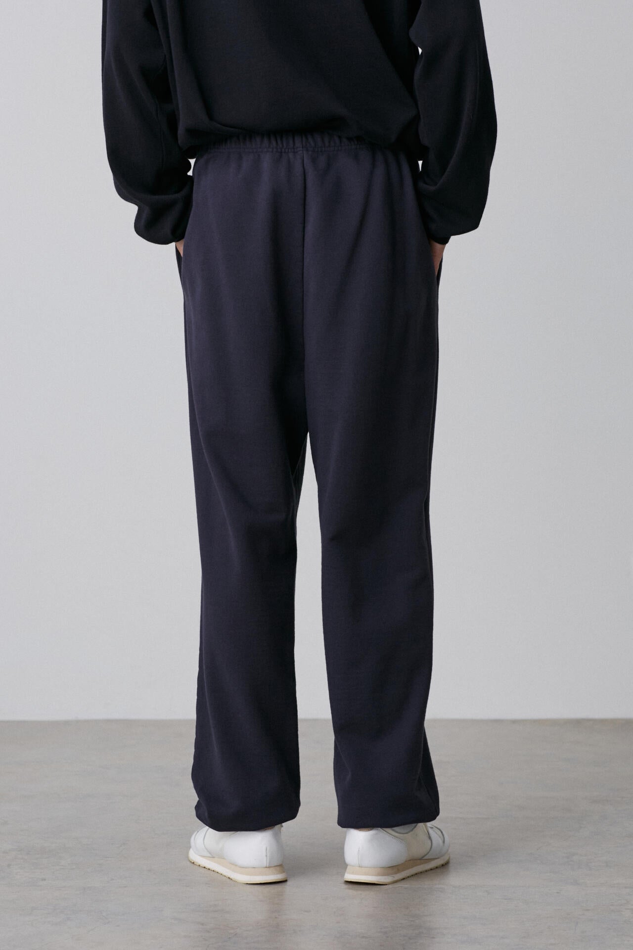 Y / ORGANIC COTTON BLEND HEAVY WEIGHT FLEECE TROUSERS