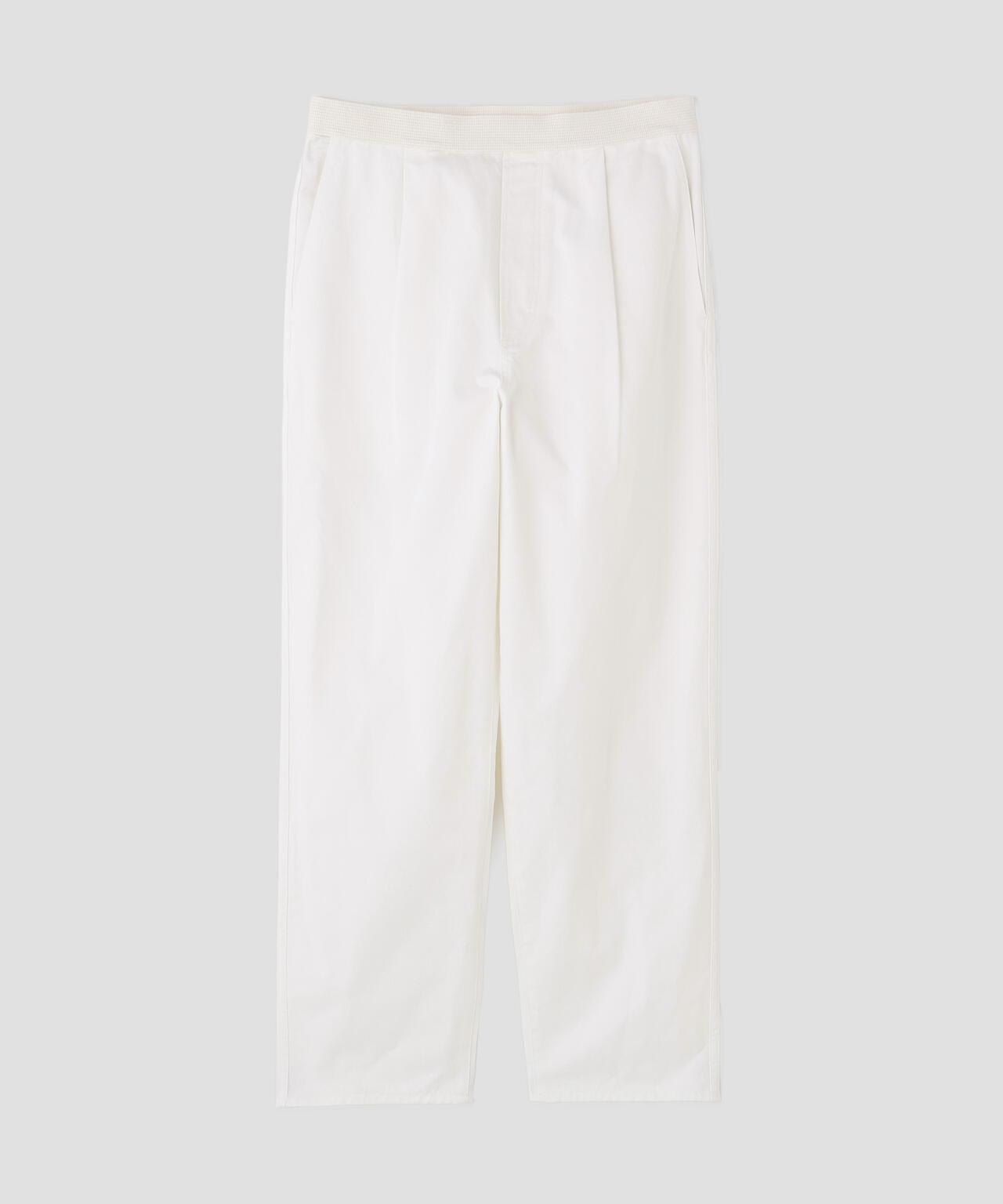 Y / ORGANIC COTTON CHINO BELTED TROUSERS