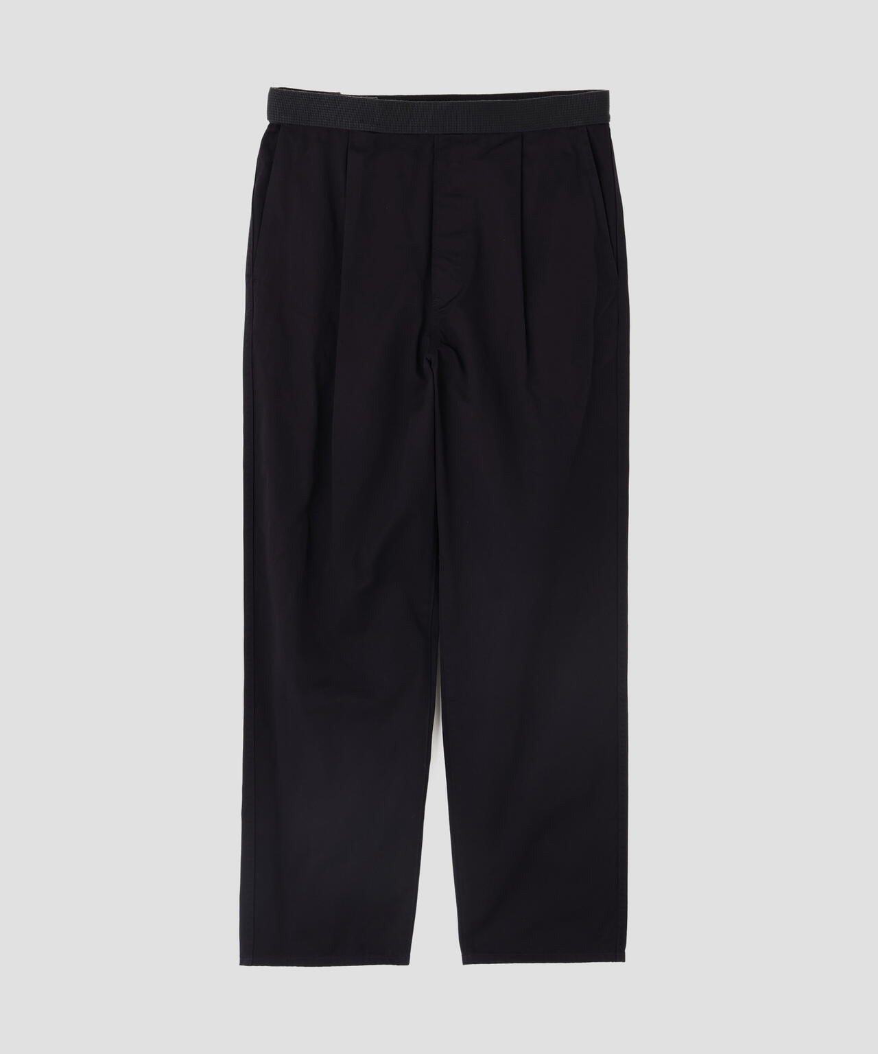 Y / ORGANIC COTTON CHINO BELTED TROUSERS
