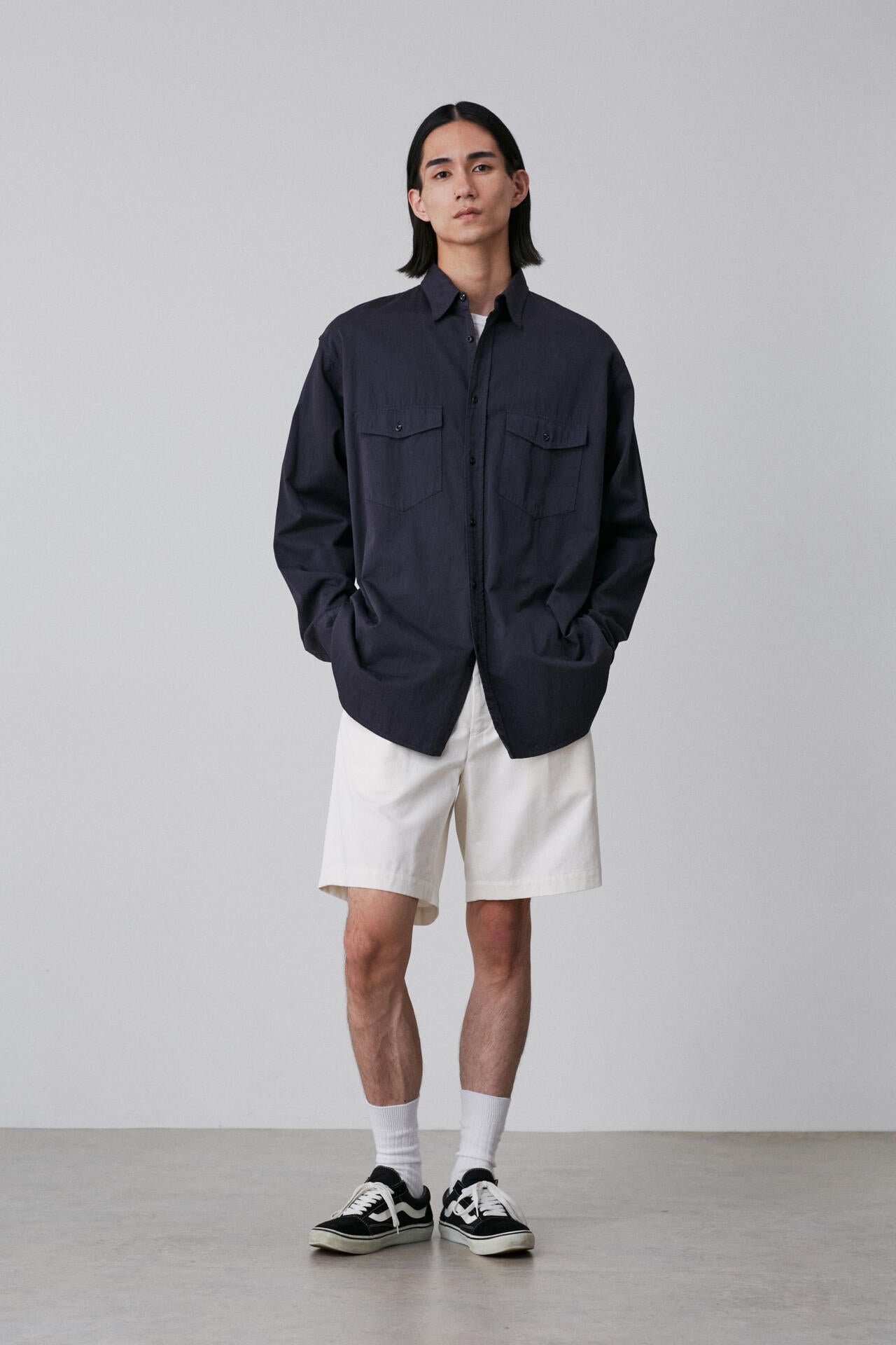 Ｙ / ORGANIC COTTON TENCEL CHINO SHORTS