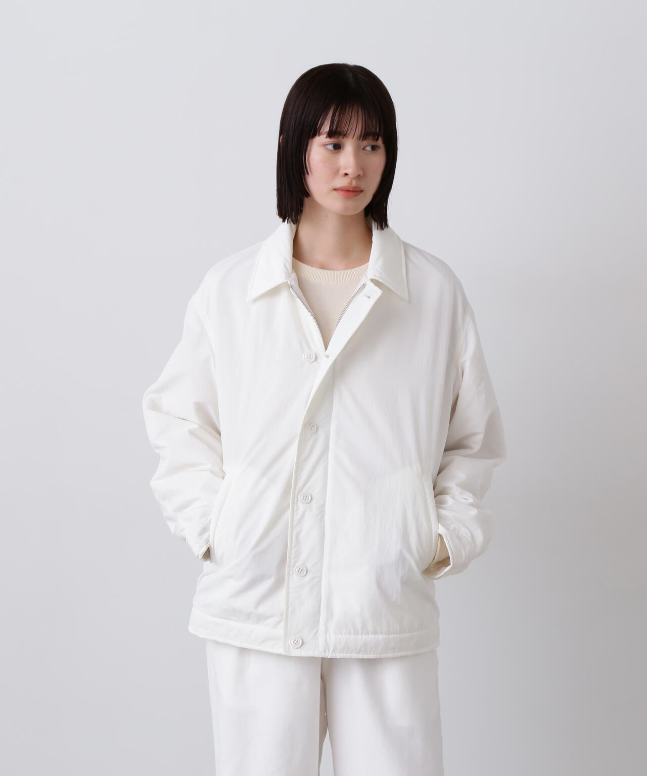 Ｙ / RECYCLE NYLON MIX TAFFETA / RECYCLE POLYESTER FLEECE COAT