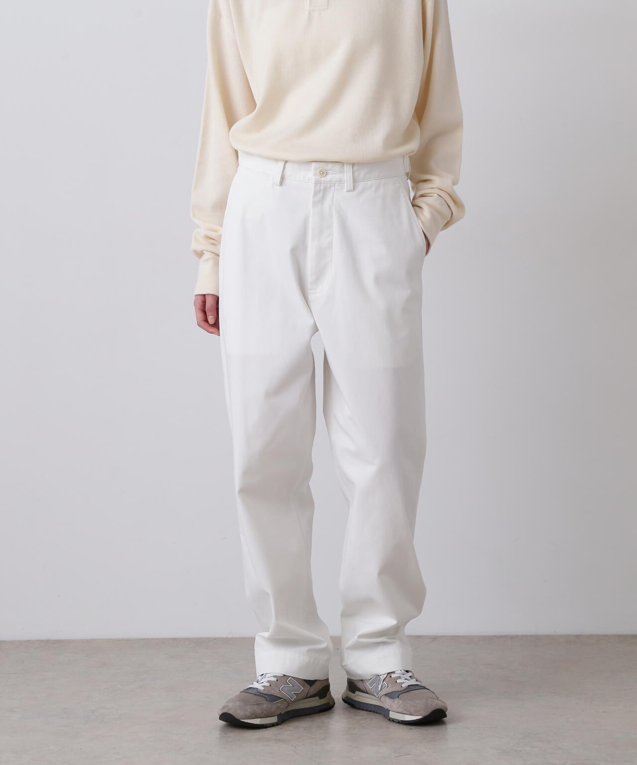 Ｙ / ORGANIC COTTON / RECYCLE POLYESTER TWILL ADJUSTER  TROUSERS