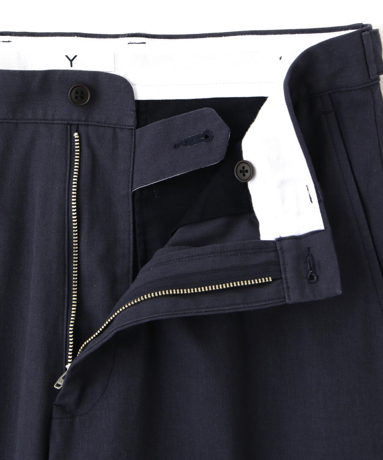Ｙ / ORGANIC COTTON / RECYCLE POLYESTER TWILL ADJUSTER  TROUSERS