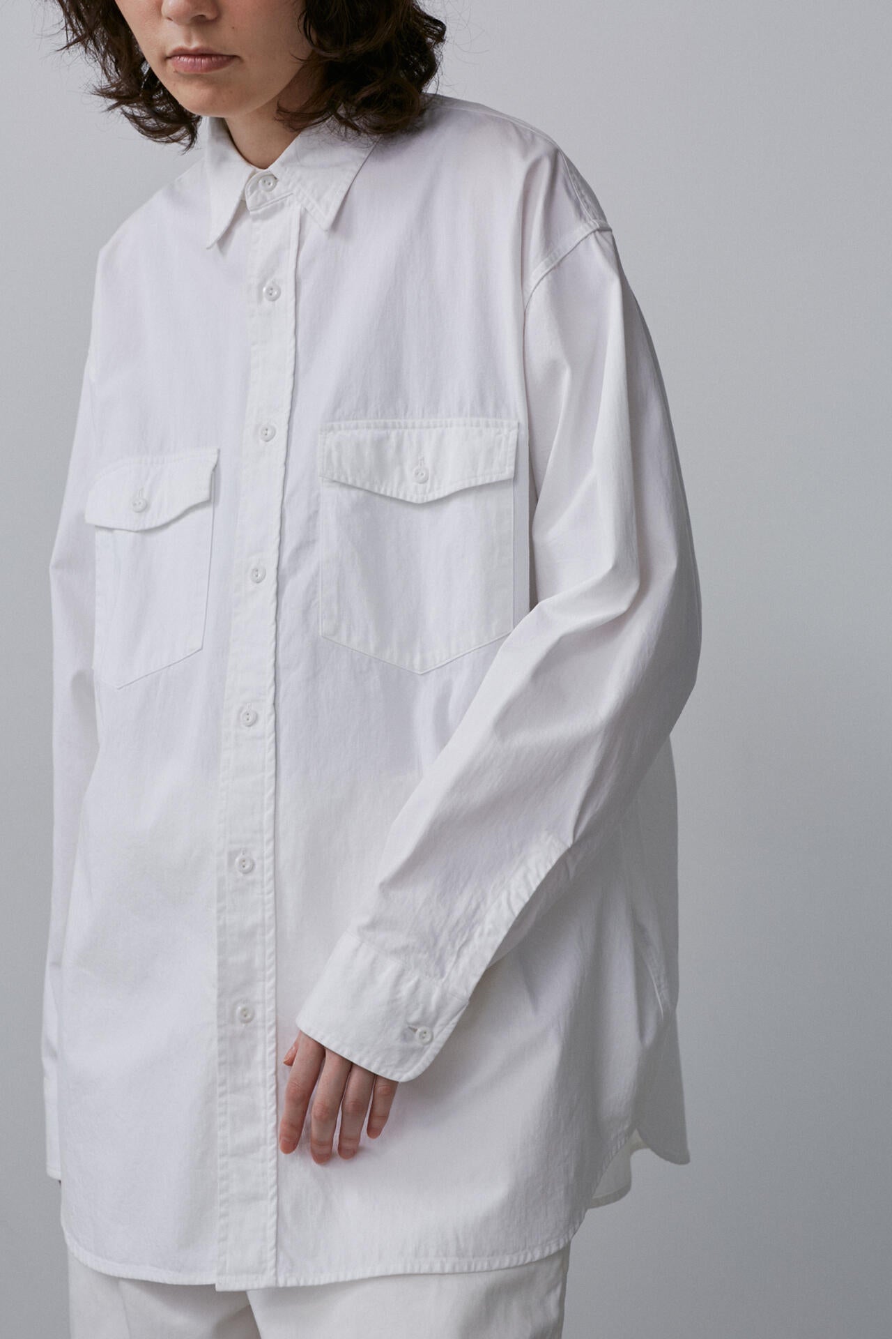 Ｙ / ORGANIC COTTON HIGH DENSITY SATIN SHIRT