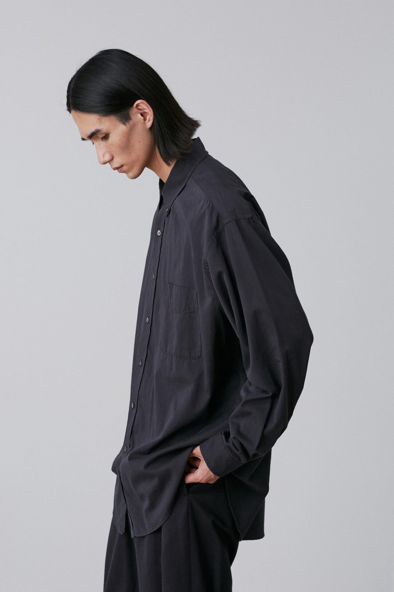 Ｙ / ORGANIC COTTON WASHER SATIN SHIRT