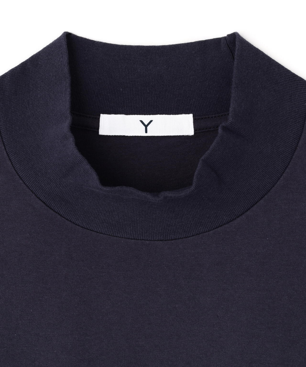 Ｙ / ORGANIC COTTON JERSEY MOCK NECK SHORT SLEEVE T‐SHIRT