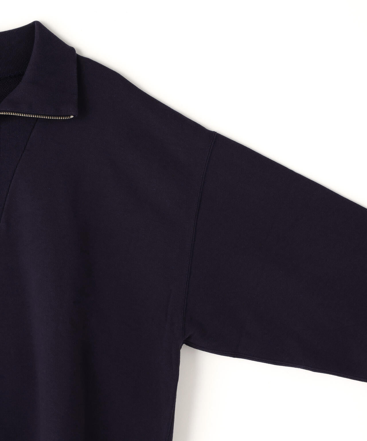 Ｙ / ORGANIC COTTON BLEND HEAVY WEIGHT FLEECE HALF ZIP