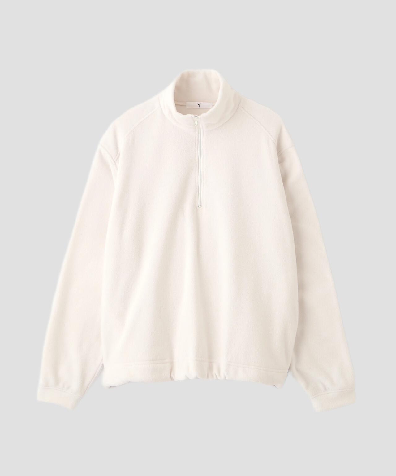 Ｙ / RECYCLE POLYESTER FLEECE HALF ZIP PULL OVER