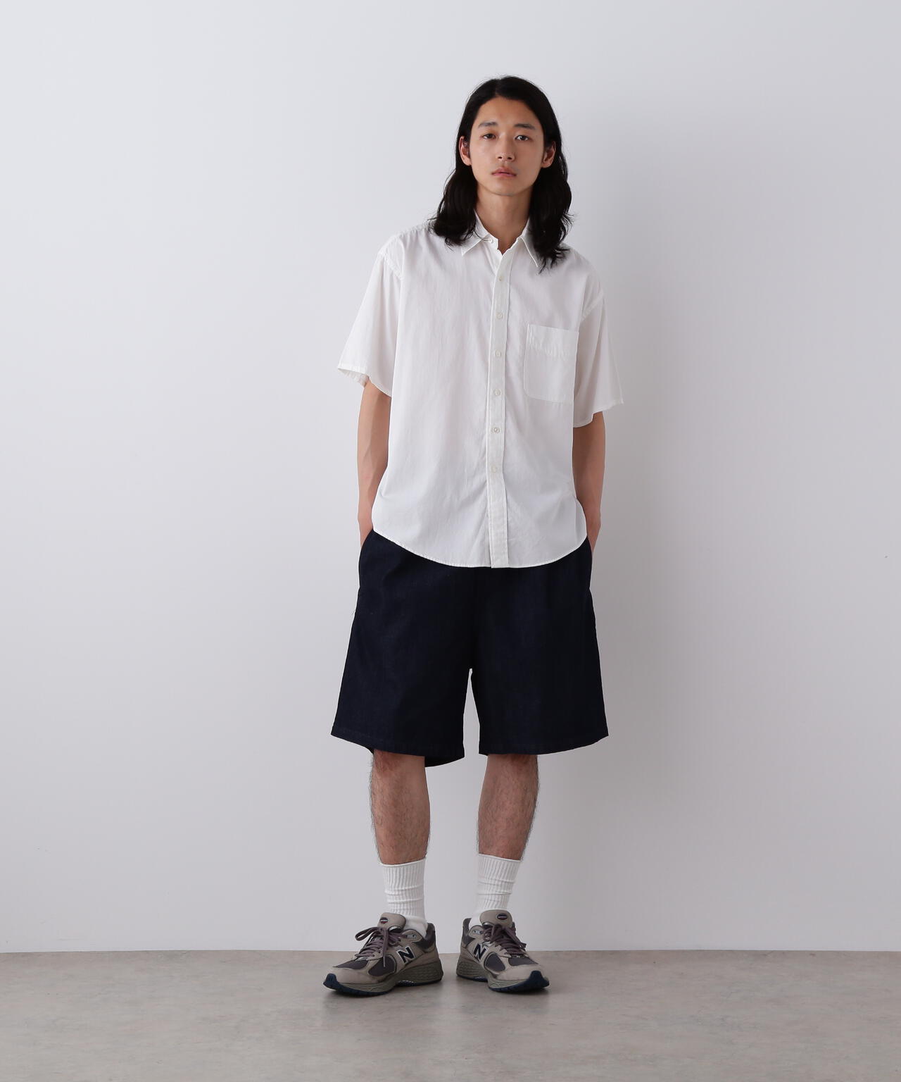 Ｙ / ORGANIC COTTON LIGHT DENIM SHORTS