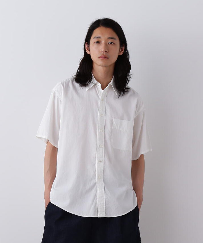 Ｙ / ORGANIC COTTON WASHER SATIN SHORT SLEEVE SHIRT