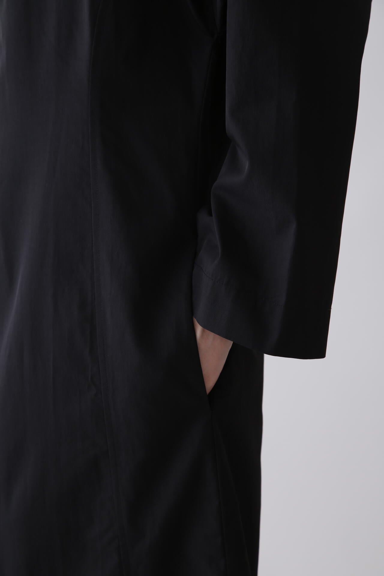 STUDIO NICHOLSON / ORG COTTON VISCOSE DROPPED SHOULDER DRESS
