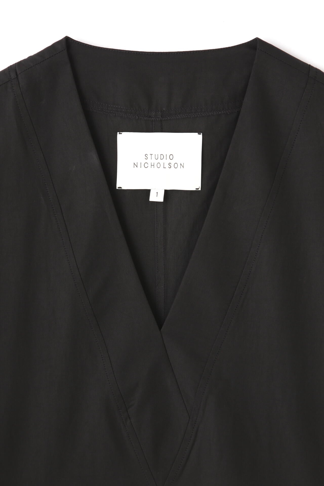 STUDIO NICHOLSON / ORG COTTON VISCOSE DROPPED SHOULDER DRESS