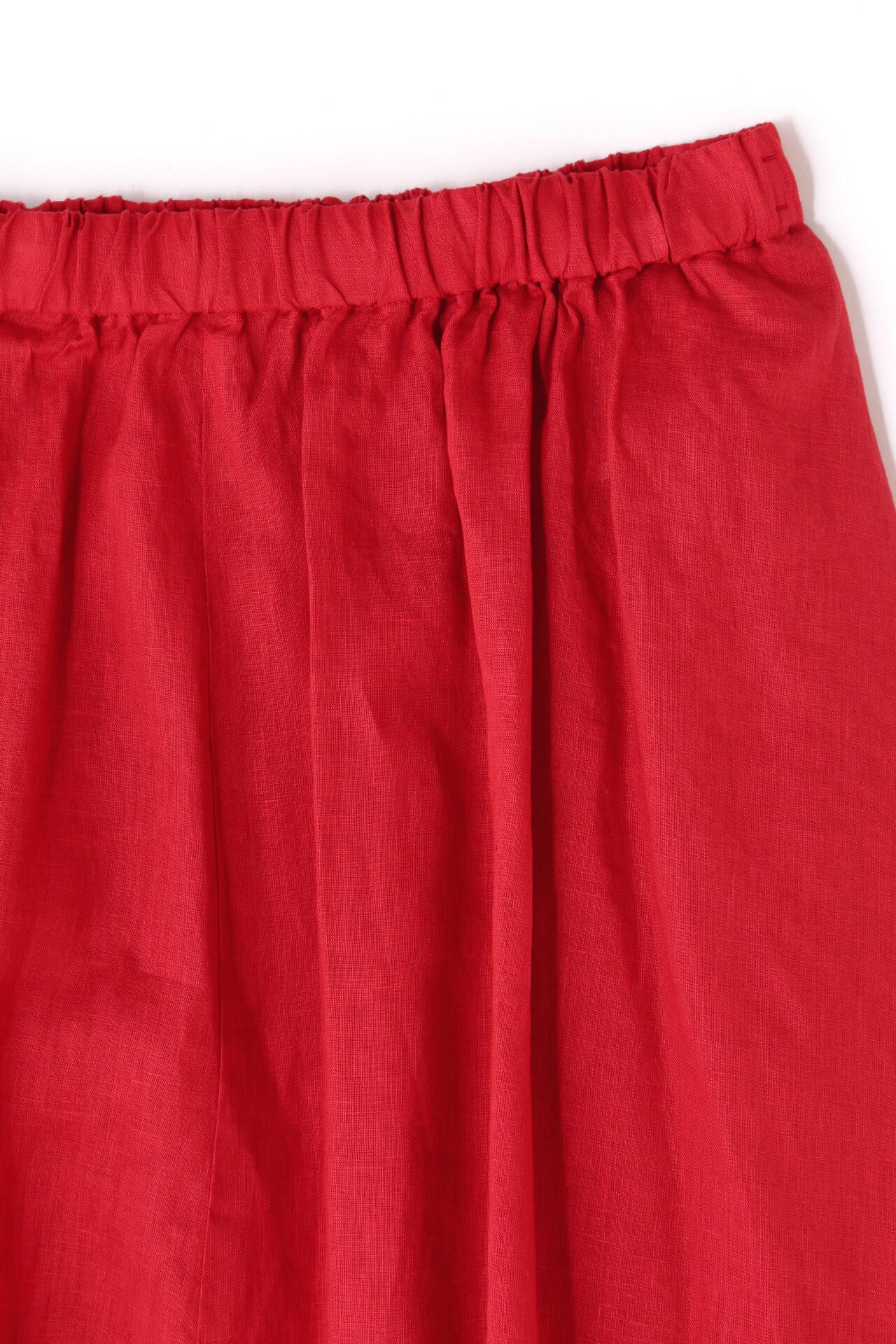 ATON / NATURAL DYED LINEN LAWN GATHERED SKIRT