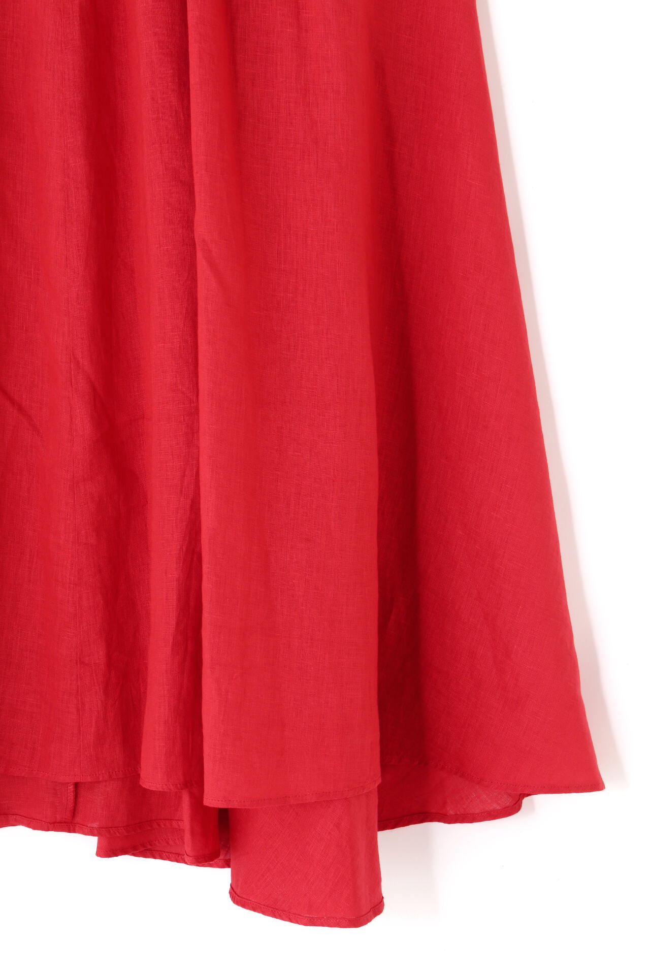 ATON / NATURAL DYED LINEN LAWN GATHERED SKIRT