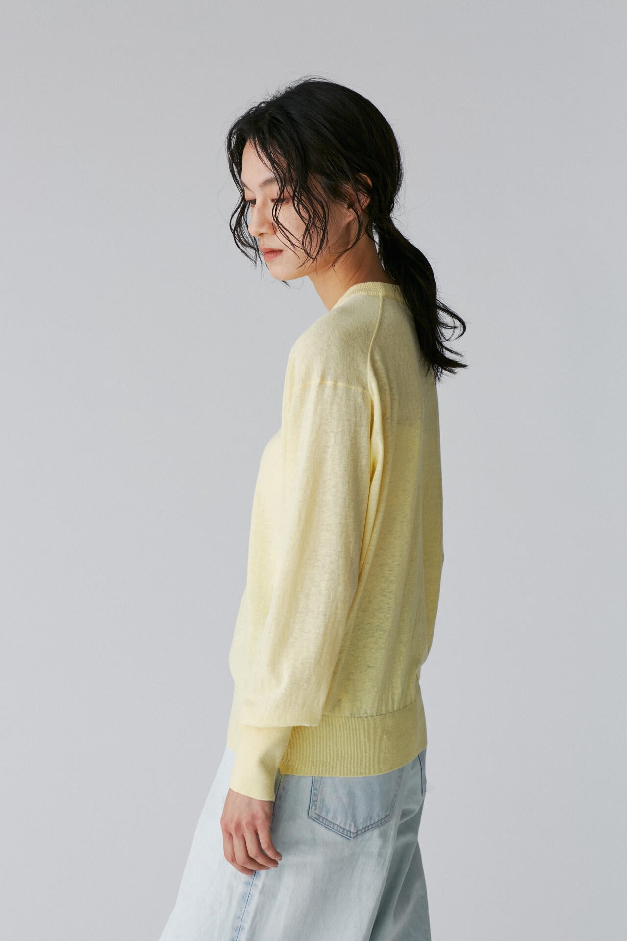 ATON / RECYCLED FRESCA CREWNECK SEWATER