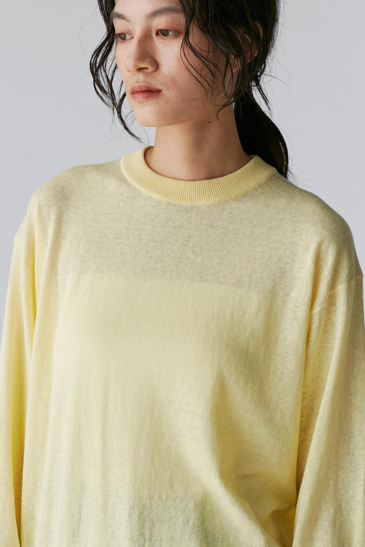 ATON / RECYCLED FRESCA CREWNECK SEWATER