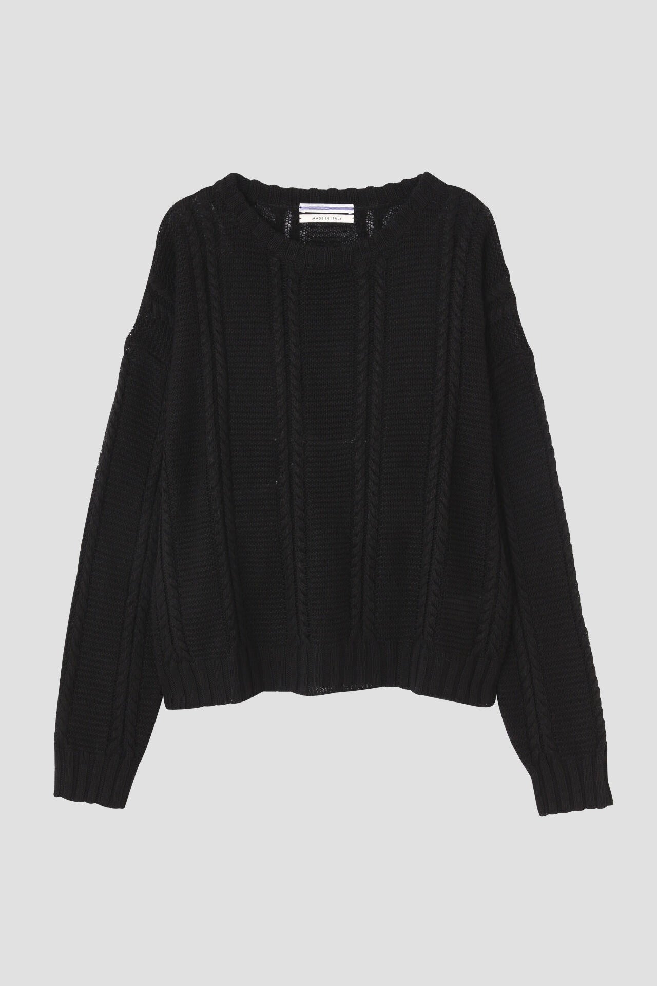 Cristaseya / LINEN CABLE KNIT SWEATER