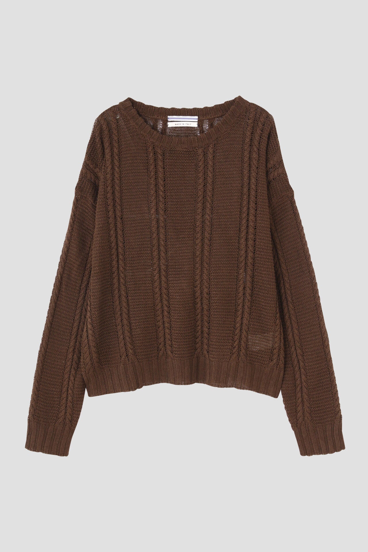Cristaseya / LINEN CABLE KNIT SWEATER