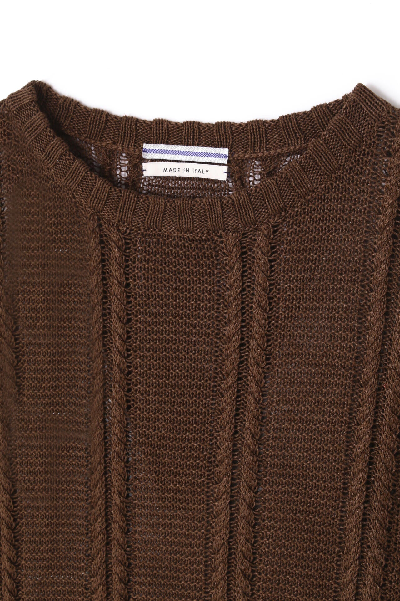 Cristaseya / LINEN CABLE KNIT SWEATER