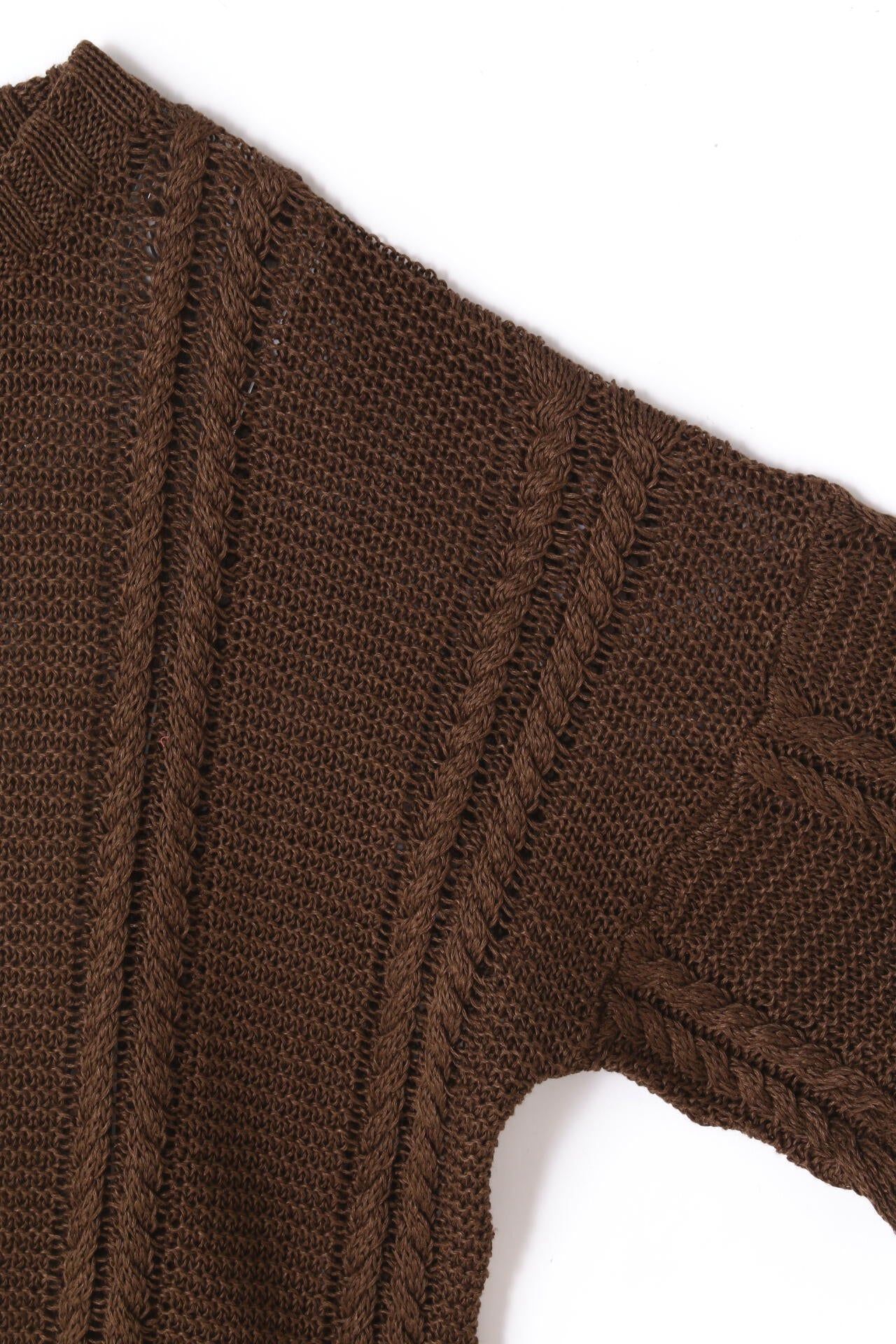 Cristaseya / LINEN CABLE KNIT SWEATER